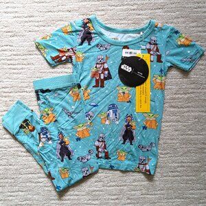 Little Sleepies Star Wars Grogu™ & Friends - 2 piece bamboo pajama set - 3T  NWT